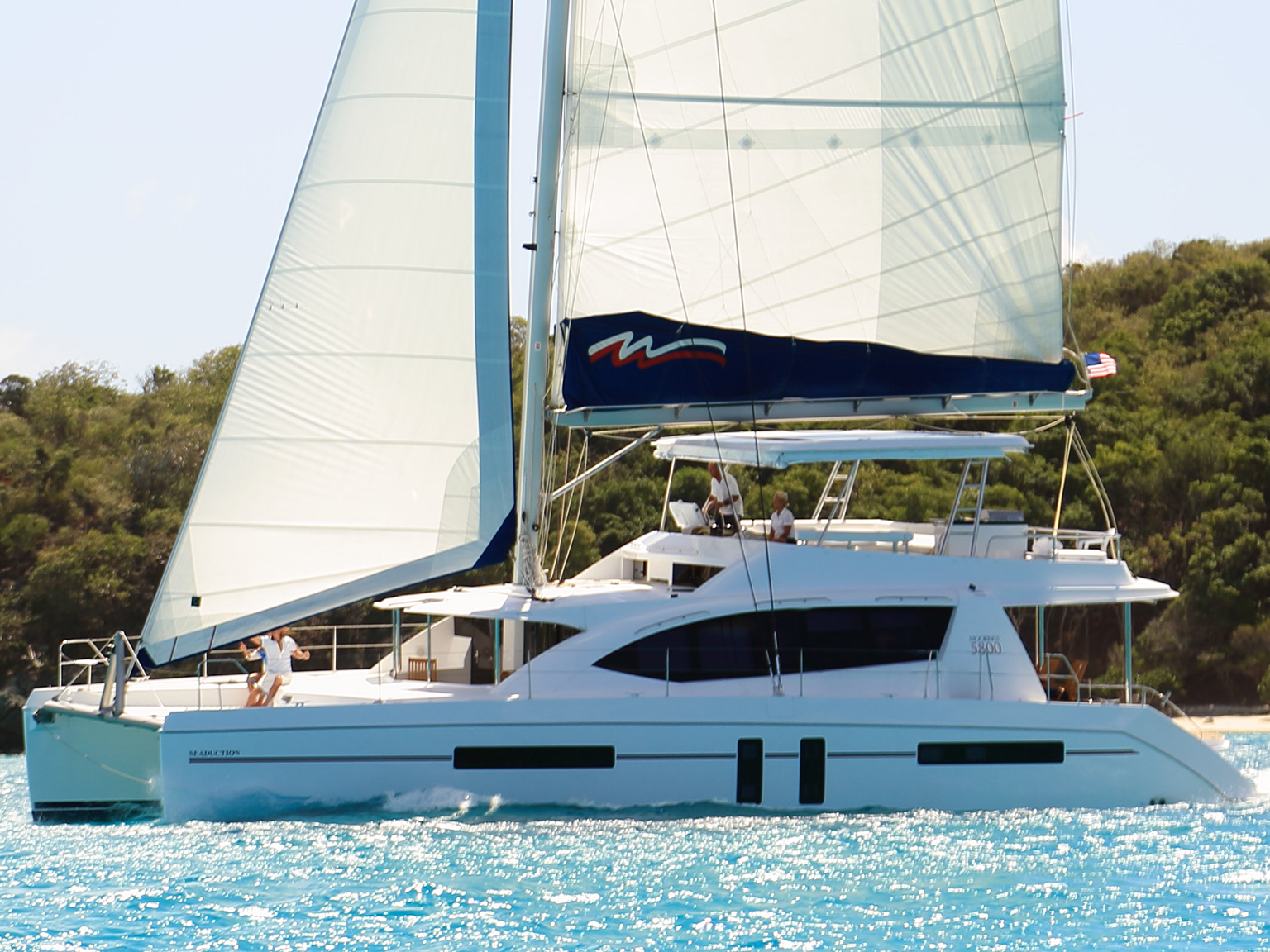 Crewed Yacht: Moorings Crewed 5800 Master - 6 Cabin Catamaran