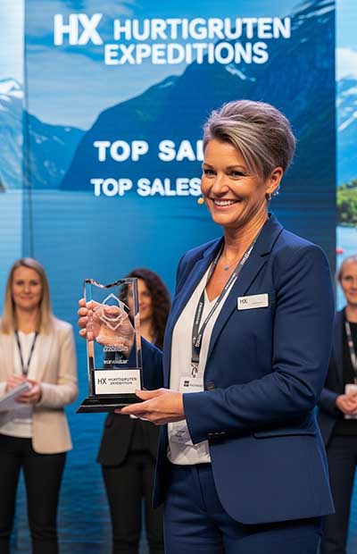 Top sales best travel agent HX Hurtigruten award