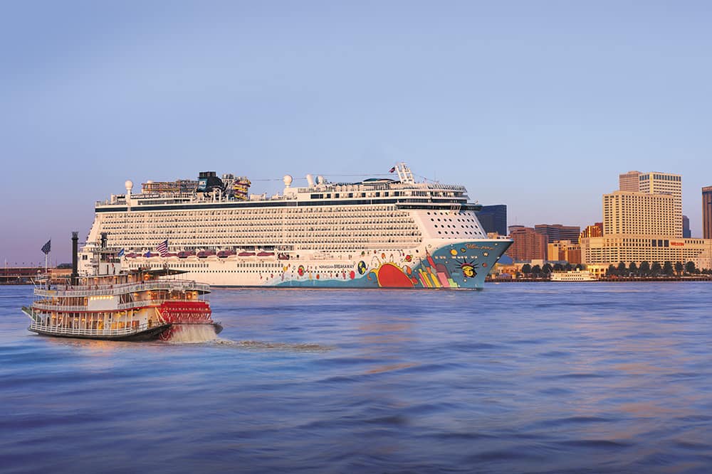 Norwegian Breakaway embarking from New Orleans