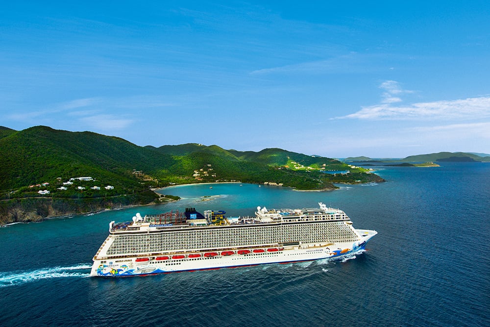 Norwegian Escape near Tortola