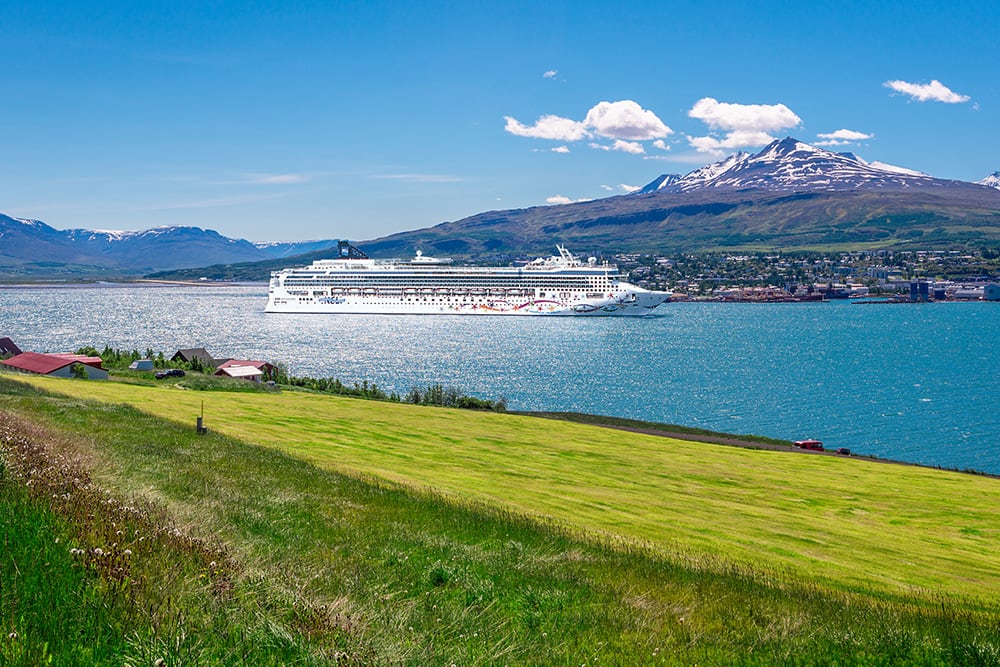 Norwegian Star near Akureyri, Iceland