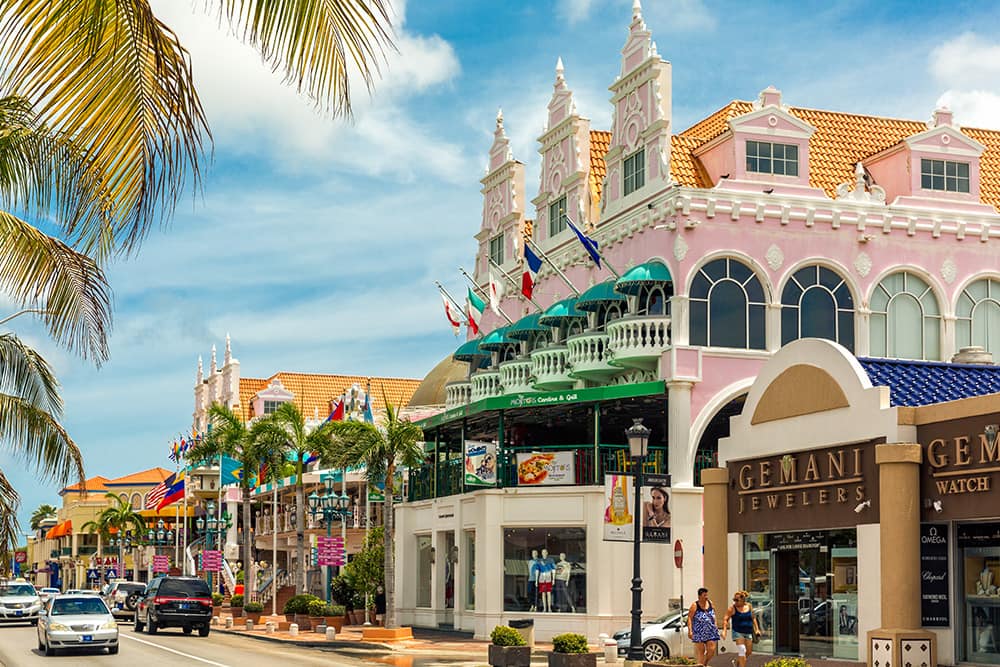 Commercial Boulevard in Oranjestad, Aruba