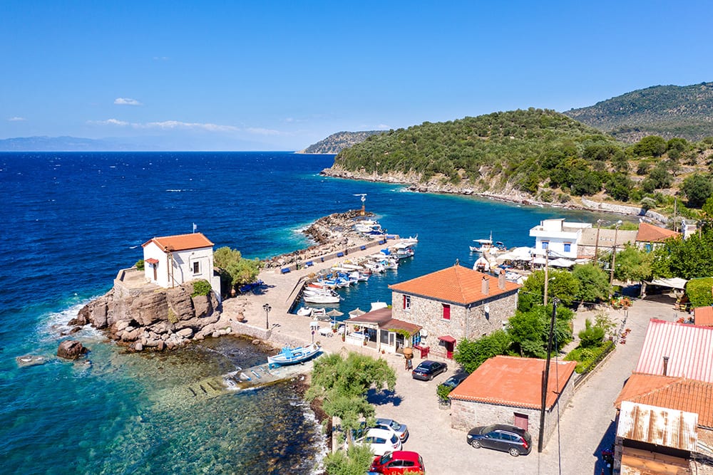 Skala Village Harbor, Patmos, Greece