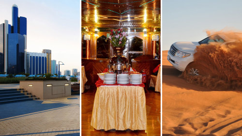 City Tour, Dhow Cruise & 4x4 Desert Safari Combo by Gray Line
