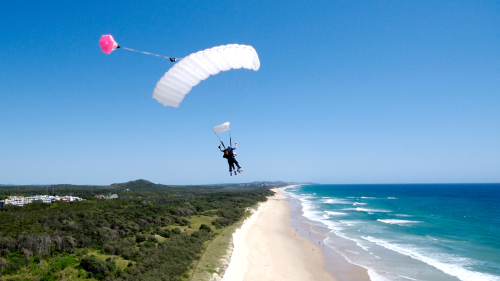 Tandem Skydive Coolum Beach by Skydive Ramblers Sunshine Coast