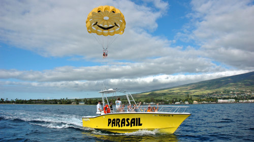 Parasailing Over the Pacific