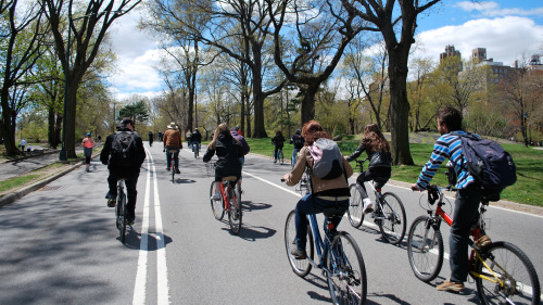 biking around central park