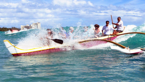 Outrigger Canoe Surfing