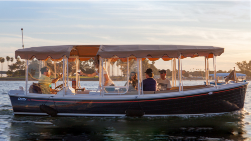 Electric Boat Charter with Wine & Snacks by Duffy of San Diego