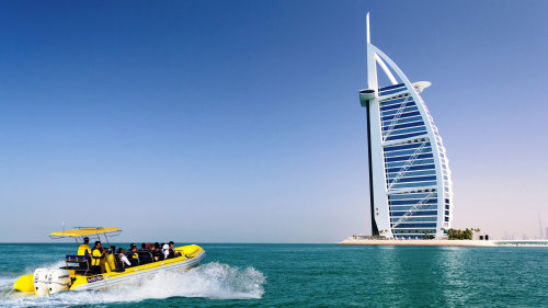 Palm Jumeirah & Burj Al Arab Sightseeing Cruise on The Yellow Boats
