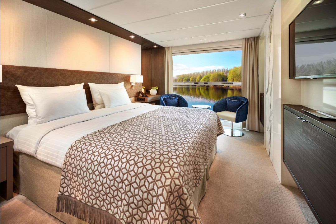 Mozart and Strauss Deck Drop Down Window Stateroom