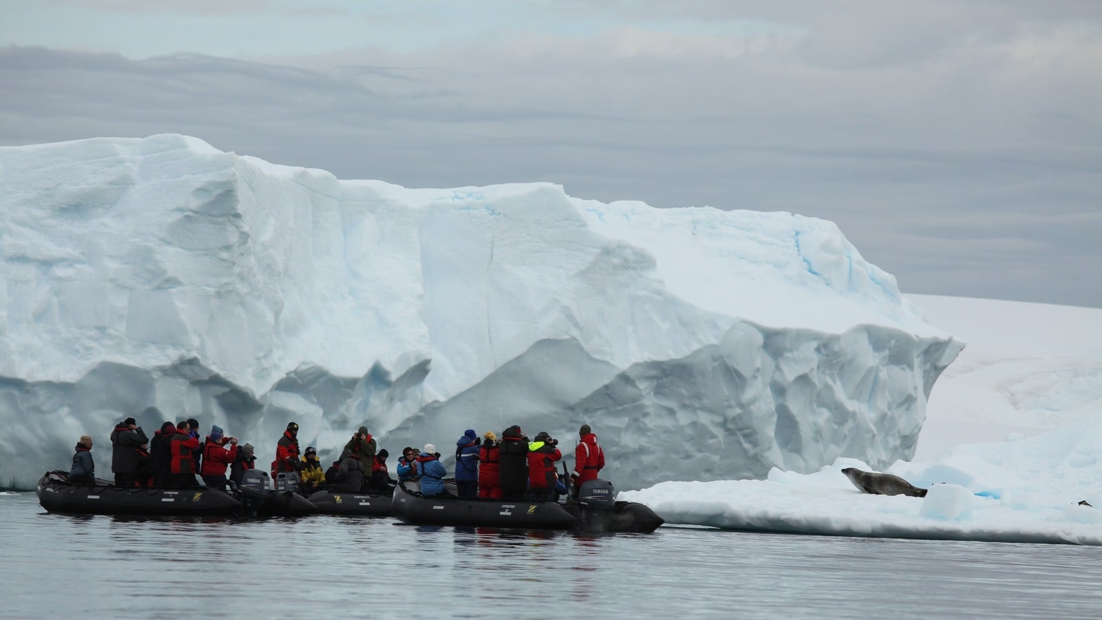 Classic Antarctic Peninsula Cruises Zodiac Excursion Towering Iceberg
