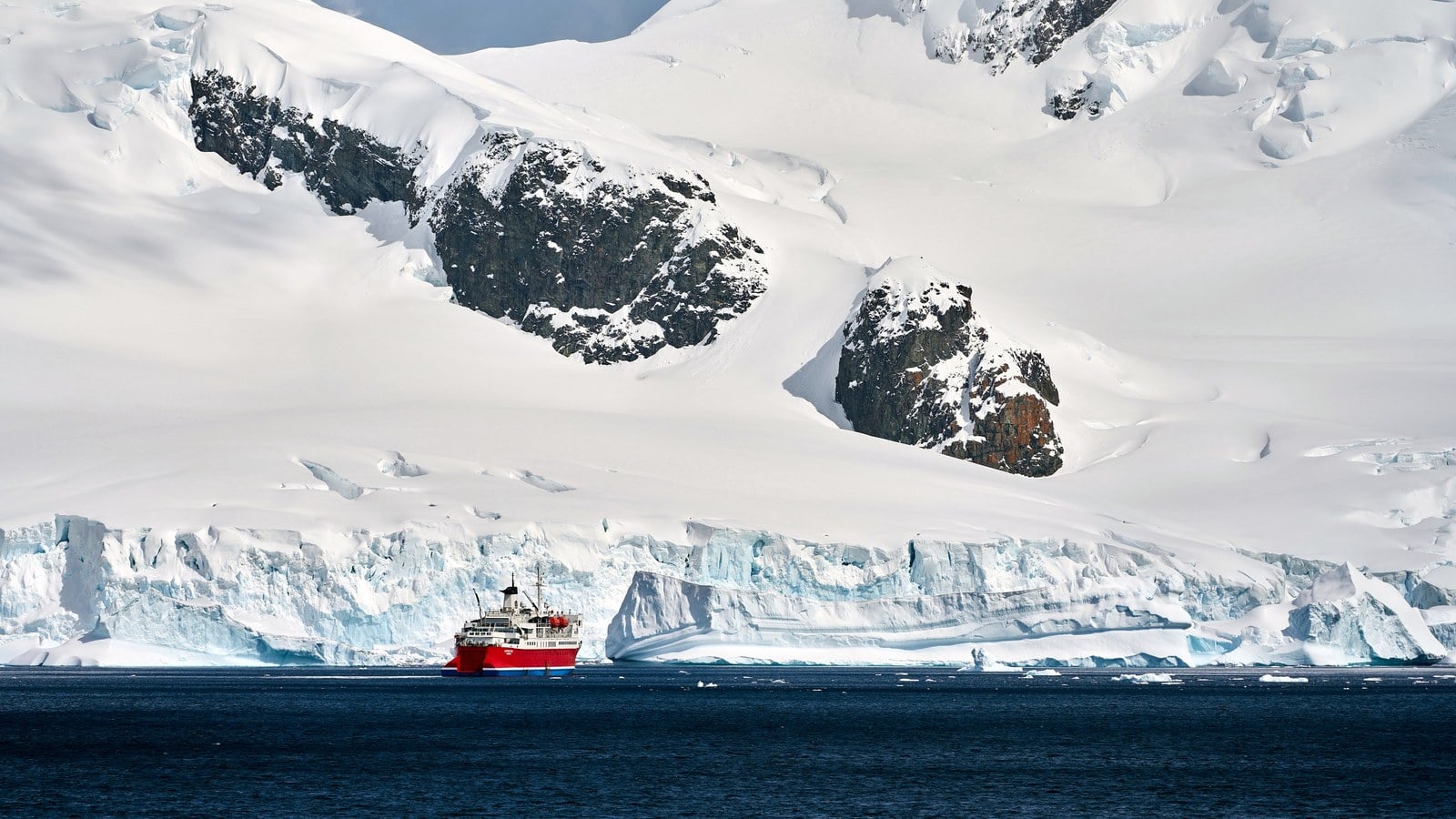 G Adventures G Expedition Polar Vessel off Cuverville Island Antarctica