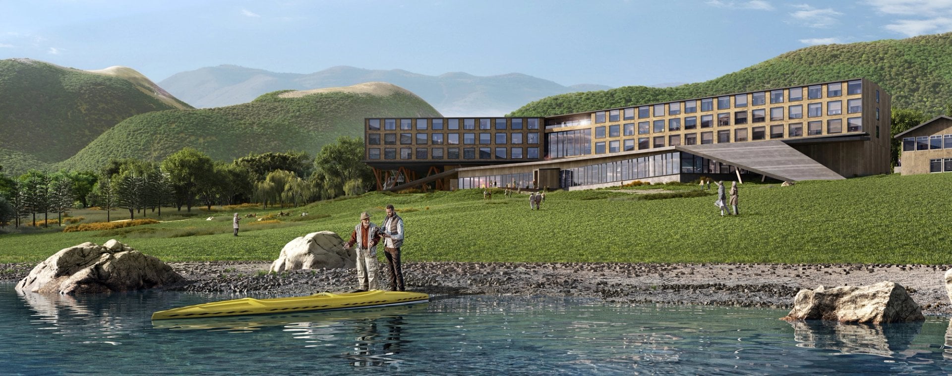 Silversea The Cormorant at 55 South luxury hotel in Puerto Williams Chile overlooking the Beagle Channel