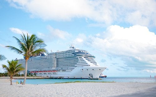 Virgin Voyages adults-only luxury cruise ship sailing the Caribbean