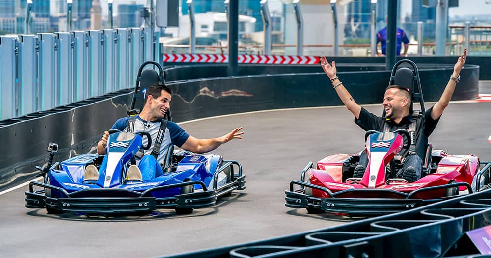 Alex Vega Races Customized Go-Kart on Norwegian Bliss Norwegian Partners with Alex Vega and The Auto Firm