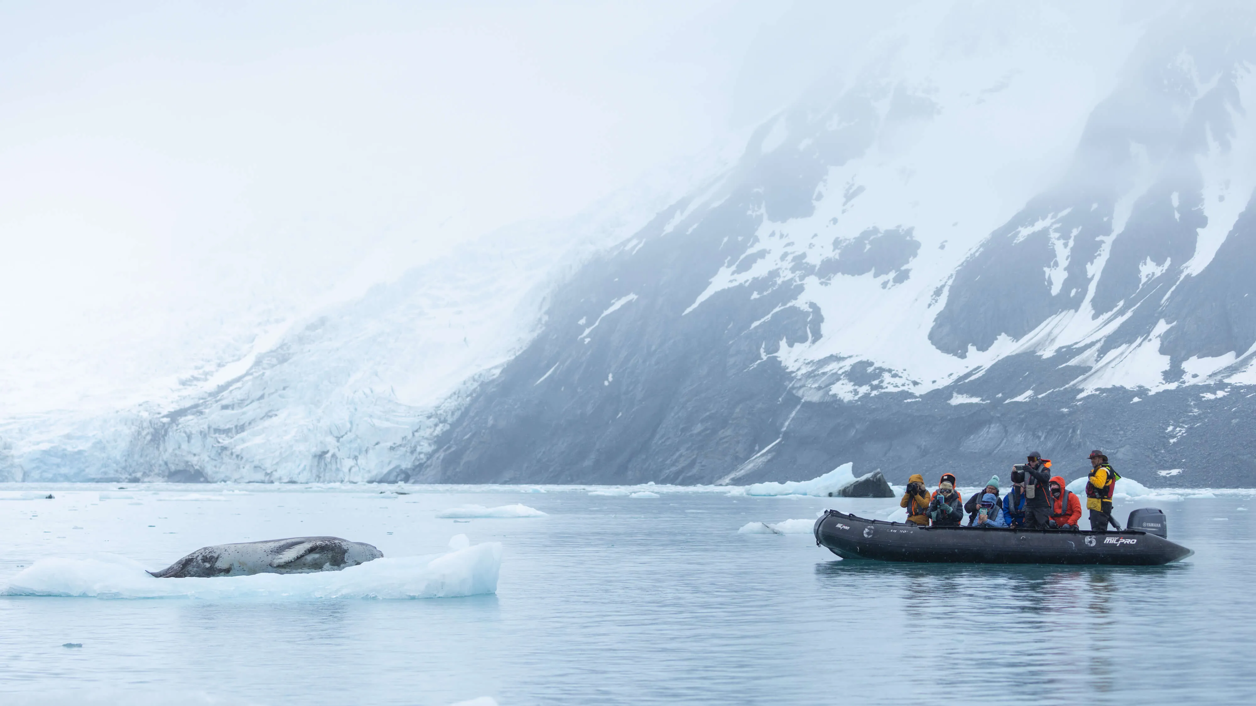 Antarctica21 boutique fly-cruise exploration ship in Antarctic waters