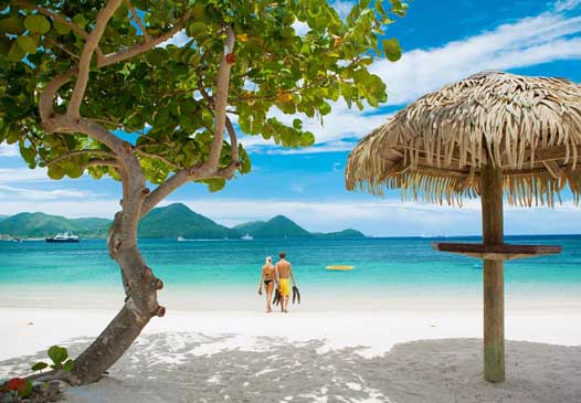 Sandals Grande St Lucian beach view