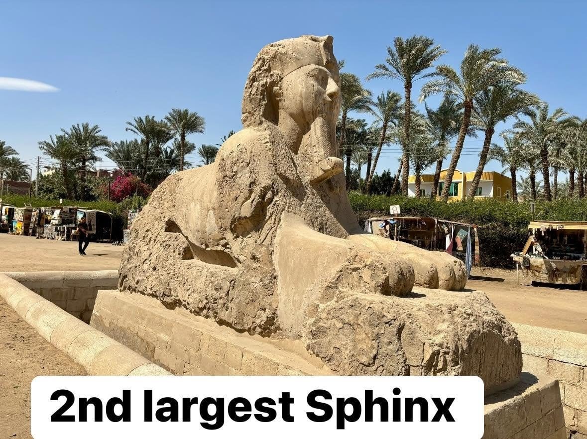 Alabaster Sphinx of Memphis, the second-largest Sphinx in Egypt