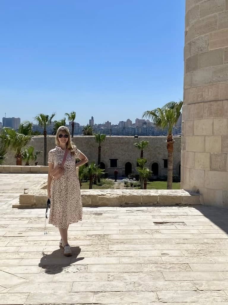 Amanda Burch soaking in the sunshine and centuries of architecture in Cairo
