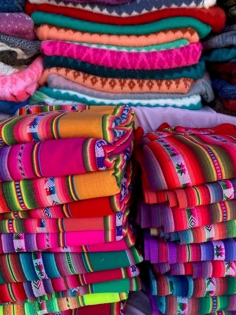 Vibrant hand-woven artisan textiles and tapestries from the Valles Calchaquies