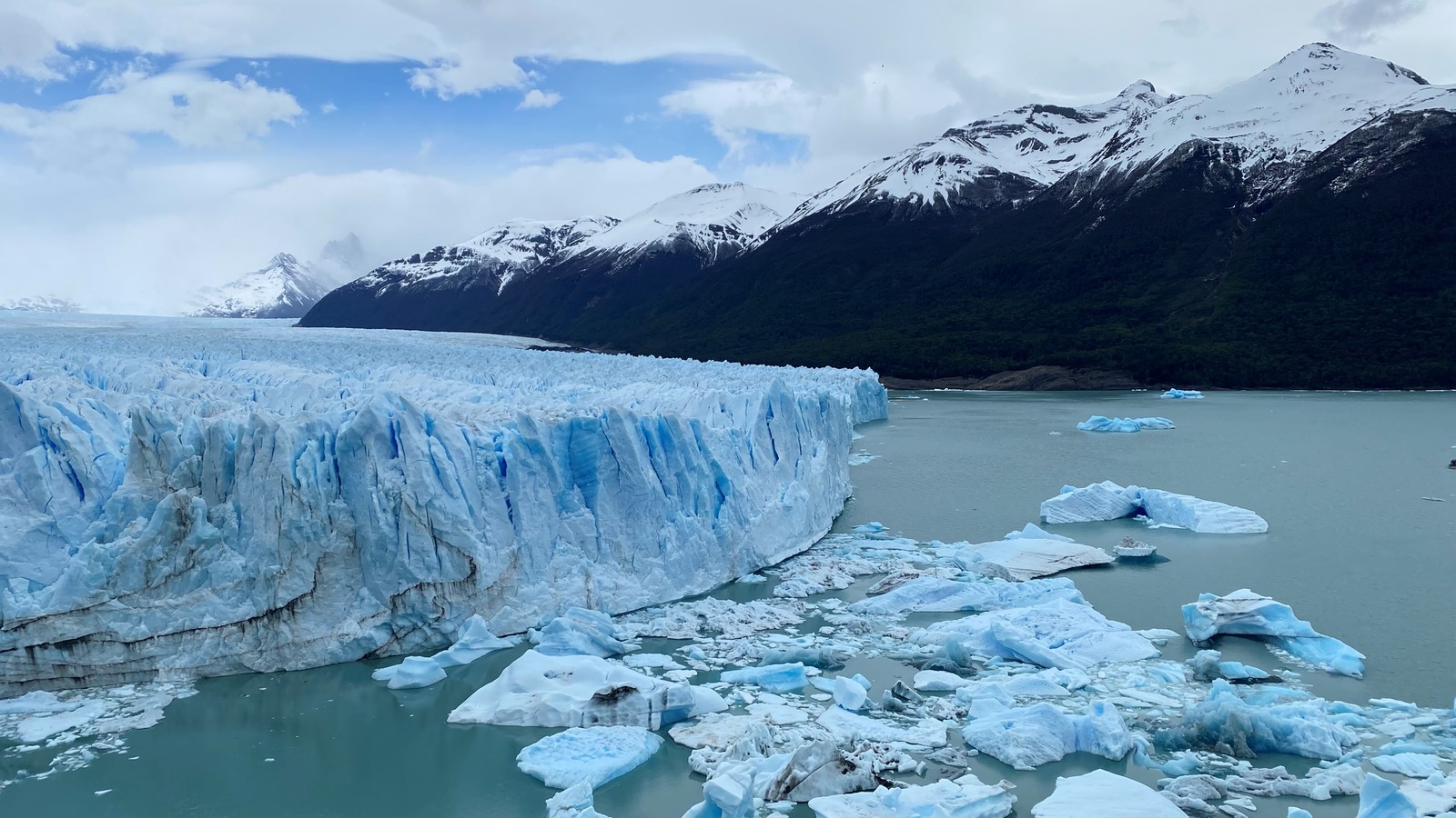 Panoramic view of Perito Moreno Glacier in Argentine Patagonia