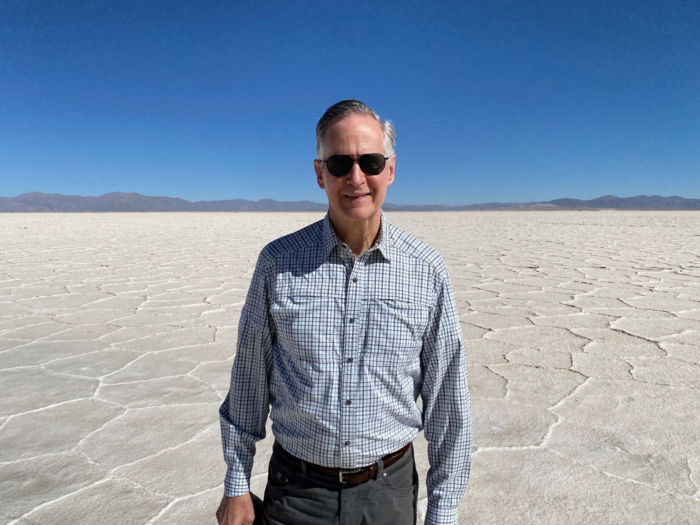 Salinas Grandes high altitude salt flats in Jujuy Argentina