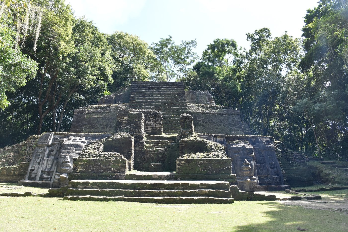Lamanai High Temple rising 108 feet above the rainforest canopy