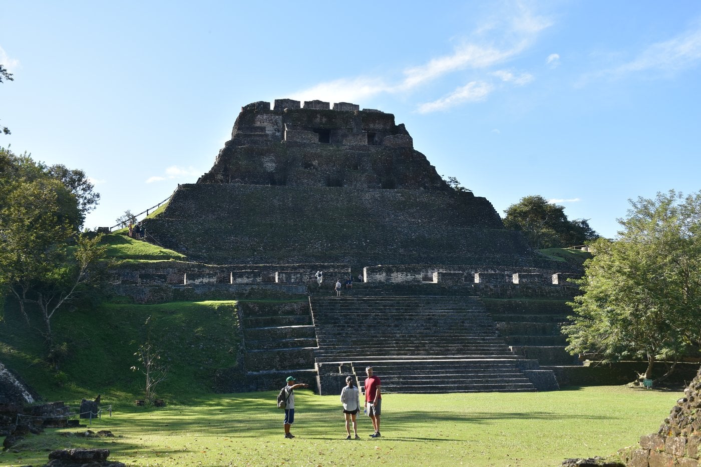 El Castillo pyramid rising 130 feet at Xunantunich archaeological site