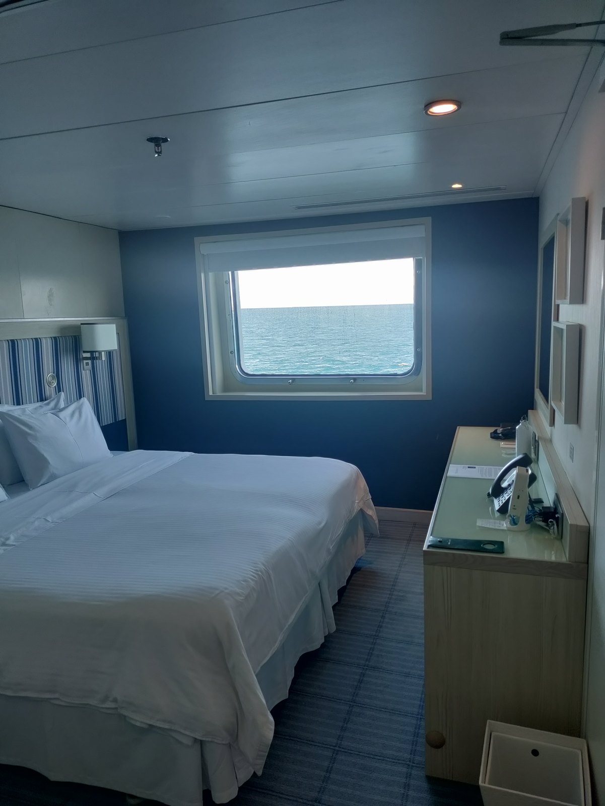 Stateroom 109 interior aboard Santa Cruz II with Scandinavian styling