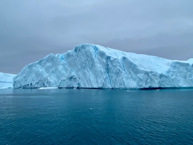 Colossal icebergs in Disko Bay near Ilulissat Greenland