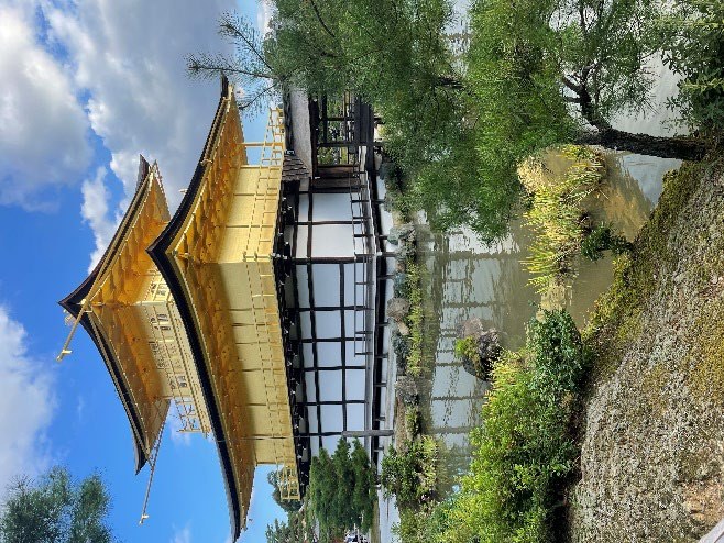 Kinkaku-ji Golden Pavilion Zen temple reflected in mirror pond Kyoto