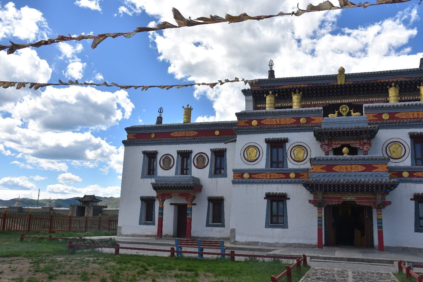 Ancient Chinese-influenced Buddhist temple hall at Erdene Zuu