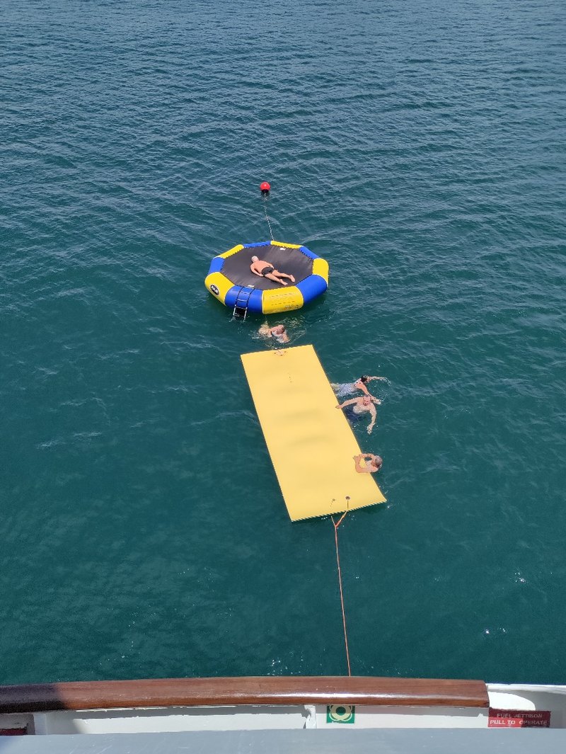 Wind Star watersports platform deployed at stern