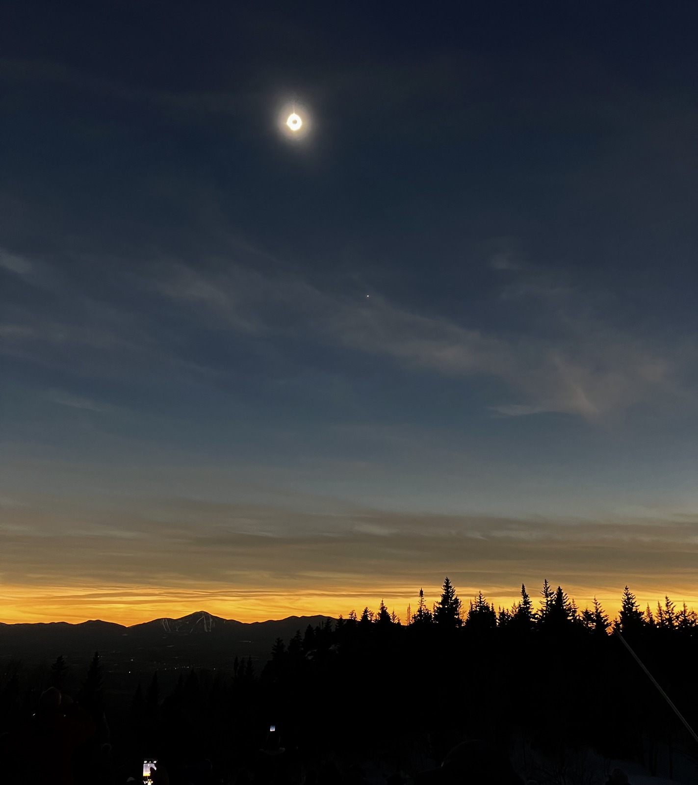 Karl Kannstadter and family capturing the total solar eclipse totality with camera telephoto setup