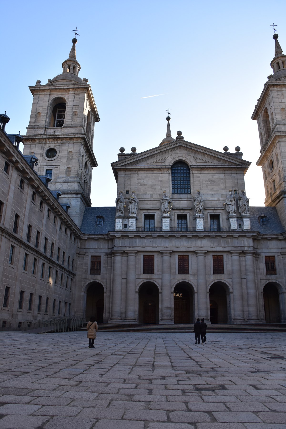 Patio de los Reyes Courtyard of the Kings at Royal Monastery of El Escorial Spain