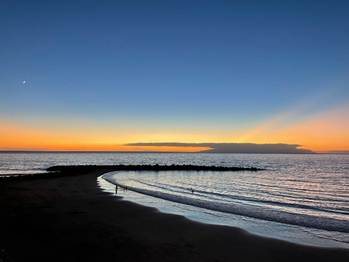 Sunny resort coastline and beaches of Southern Tenerife