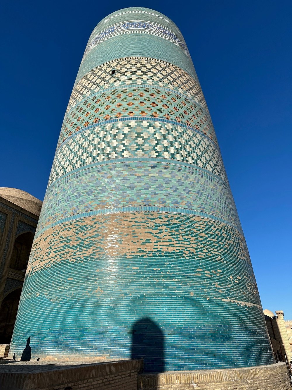 Kalta Minor turquoise glazed minaret Khiva