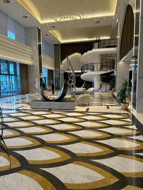 Elegant luxury interior lobby of Samarkand Regency