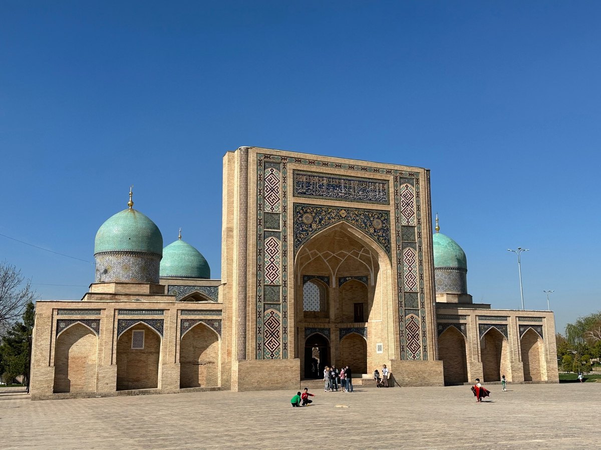 Hazrat Imam complex mosque and minaret in Tashkent Uzbekistan
