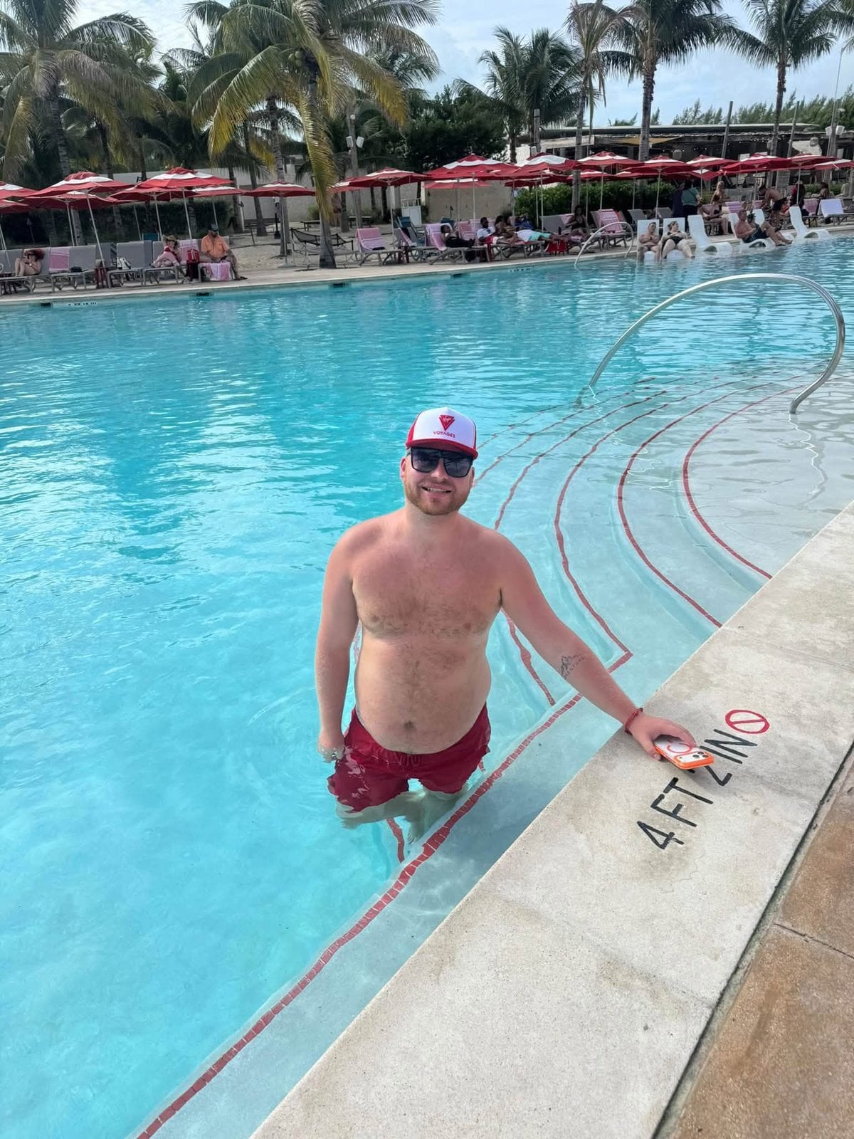 Good morning from the Bahamas: relaxing poolside at The Beach Club at Bimini