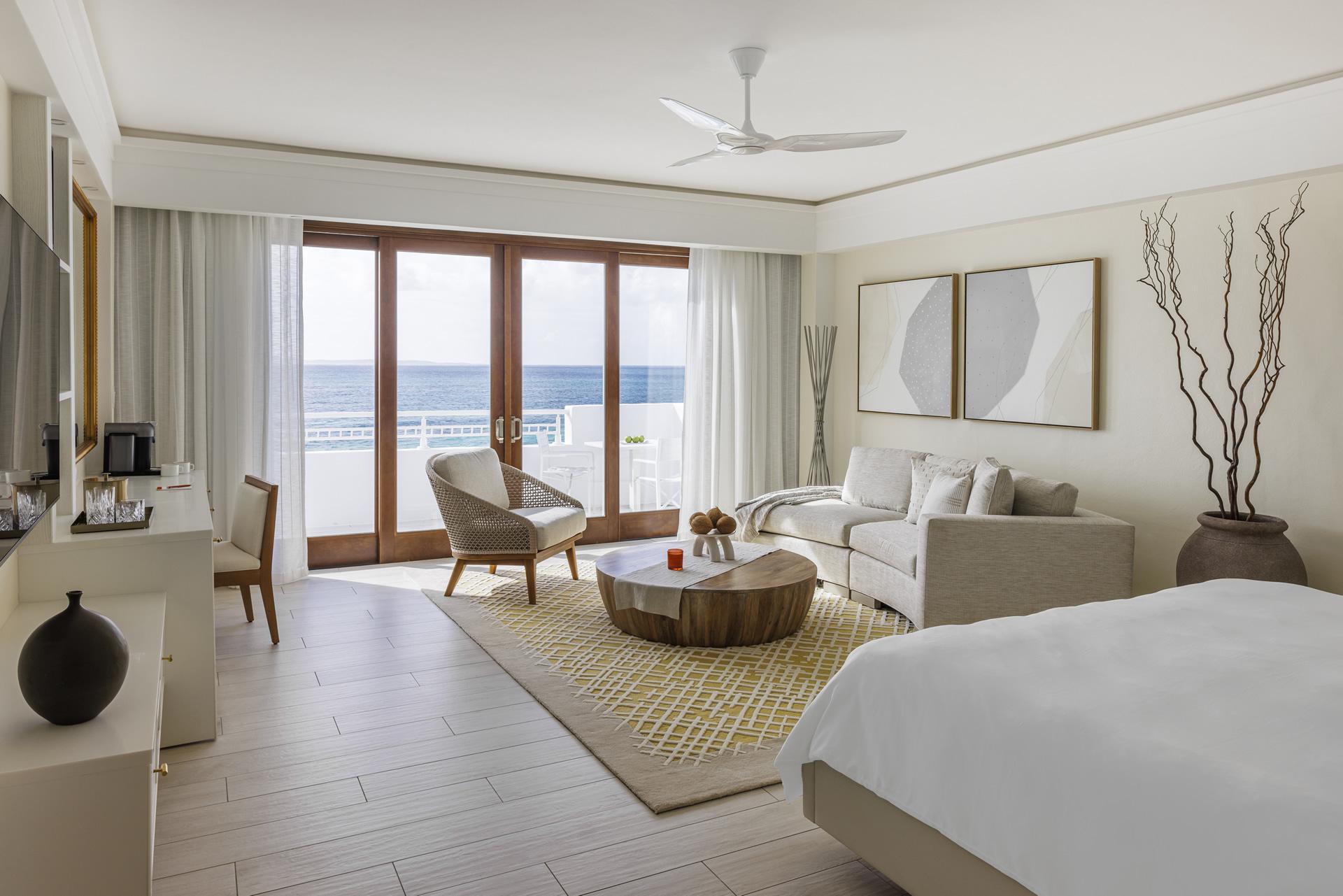 Beachfront Junior Suite with panoramic Caribbean Sea terrace