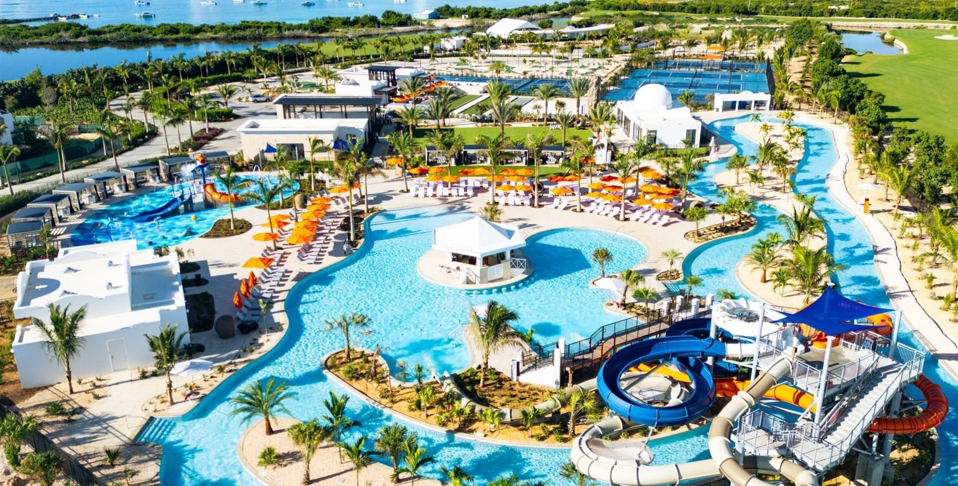 Aurora Entertainment Park with lazy river and slide tower