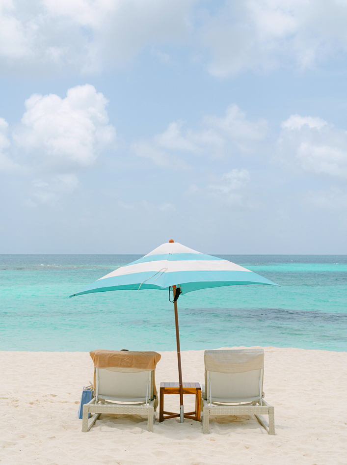 Powdery white sand and beach service on Shoal Bay East