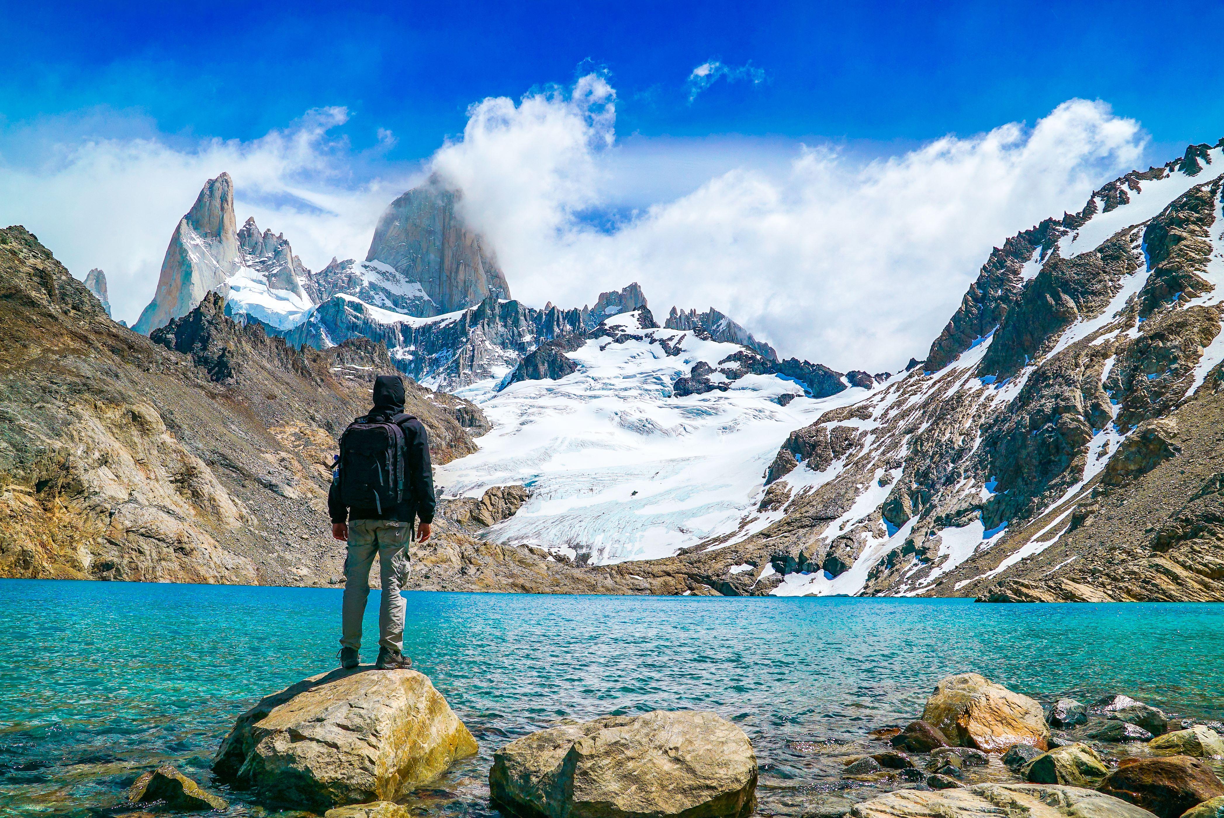 Guided exploration hiking to base of Mount Fitz Roy