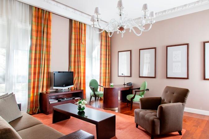 Park Executive Suite living room inside historic palace