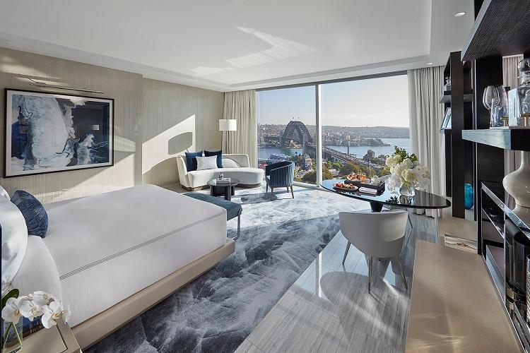 Opera Studio Room framing direct views of the Sydney Opera House and Harbour Bridge