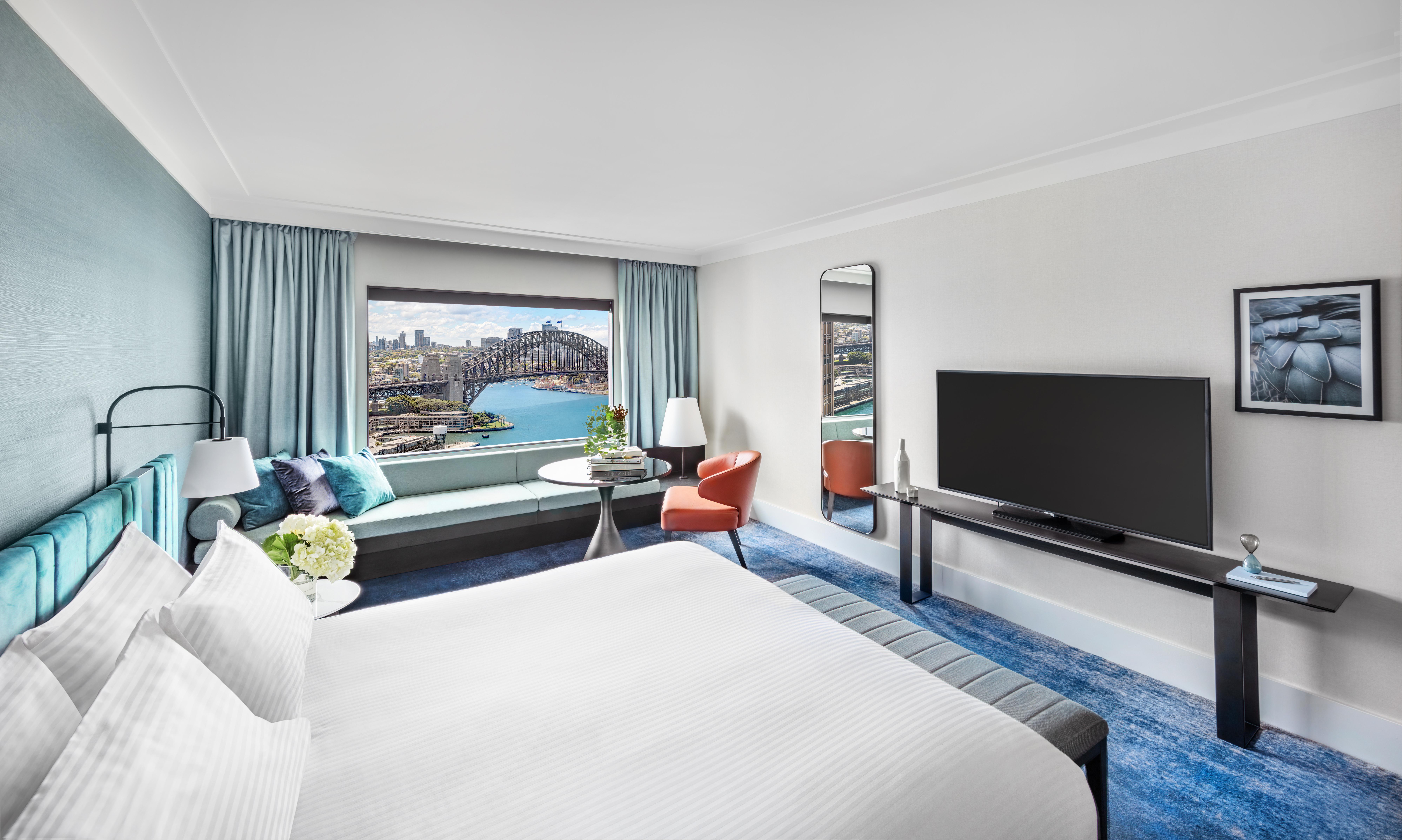Harbour Bridge View Room framing direct panoramas of the Sydney Harbour Bridge
