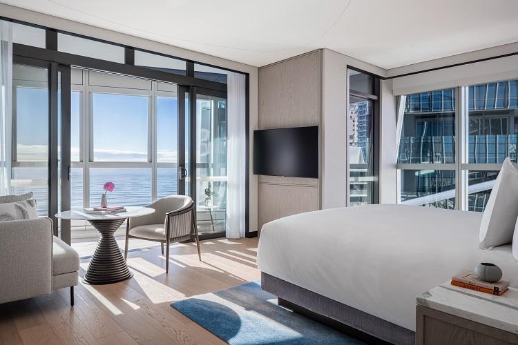 Executive Ocean Suite bedroom with ocean panoramas