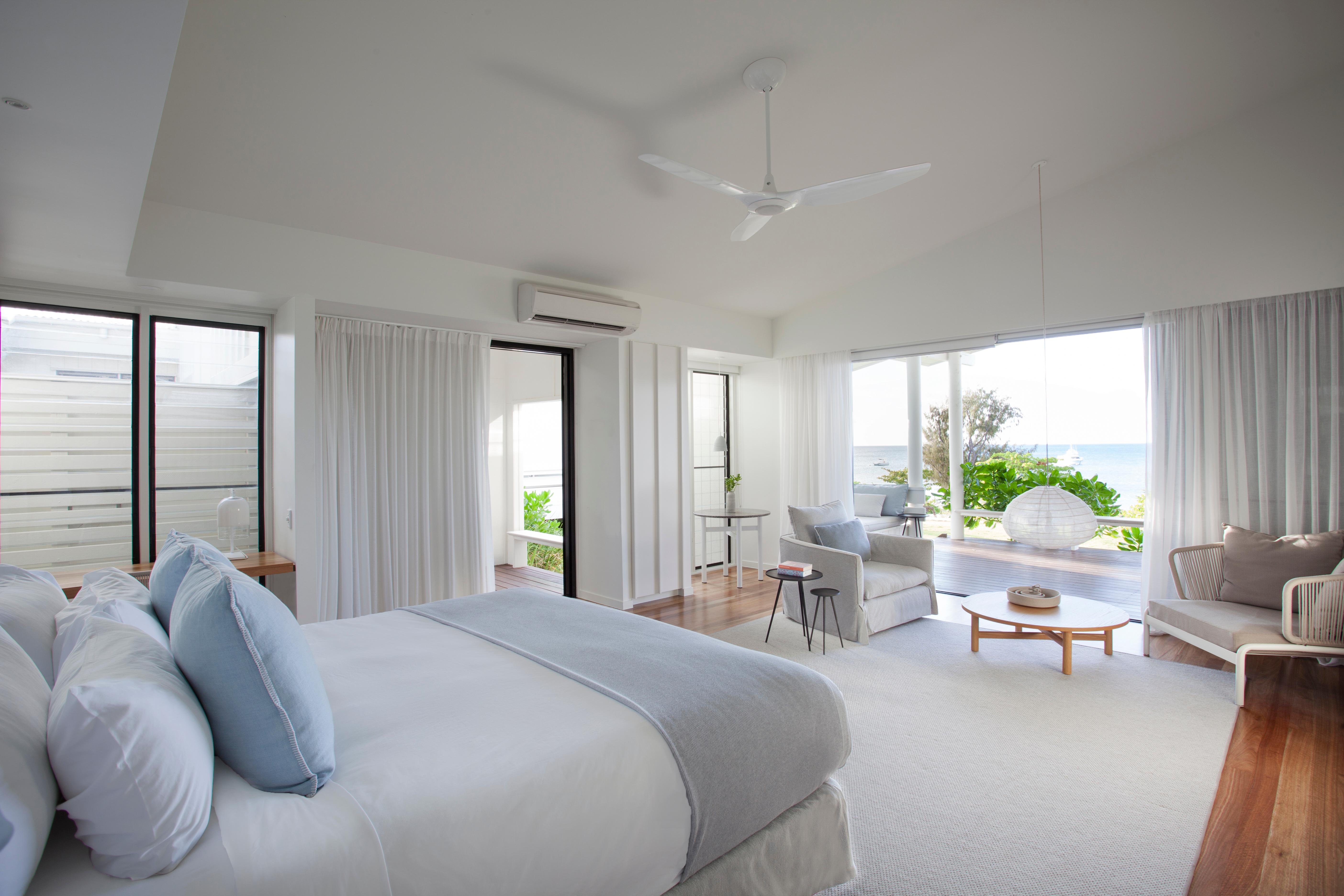 Beachfront Suite with pathway leading directly onto the white sands of Anchor Bay